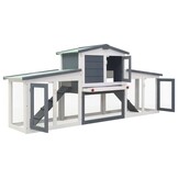 Groot Houten Konijnenhok 204cm - Veilig en Comfortabel, 35% Korting!