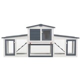 Groot Houten Konijnenhok 204cm - Veilig en Comfortabel, 35% Korting!
