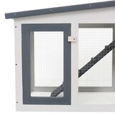 Groot Houten Konijnenhok 204cm - Veilig en Comfortabel, 35% Korting!