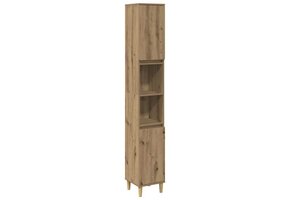VidaXL Badkamerkast met 6 Vakken & 2 Deuren - 30x30x190 cm