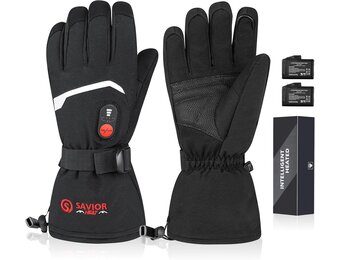 Elektrische Motorhandschoenen Zwart XL | 3 Warmtestanden | 34% Korting