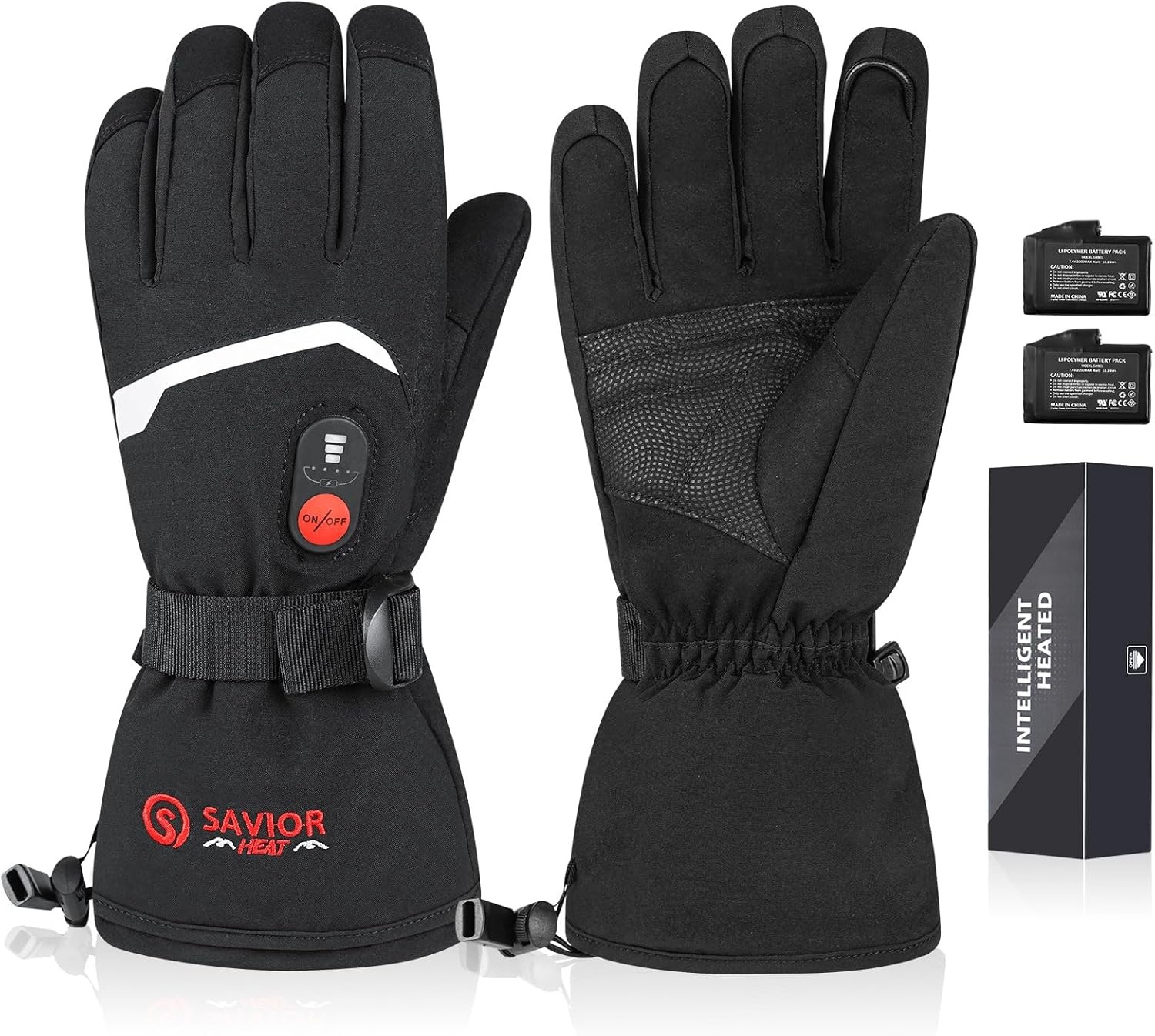 Elektrische Motorhandschoenen Zwart XL | 3 Warmtestanden | 34% Korting