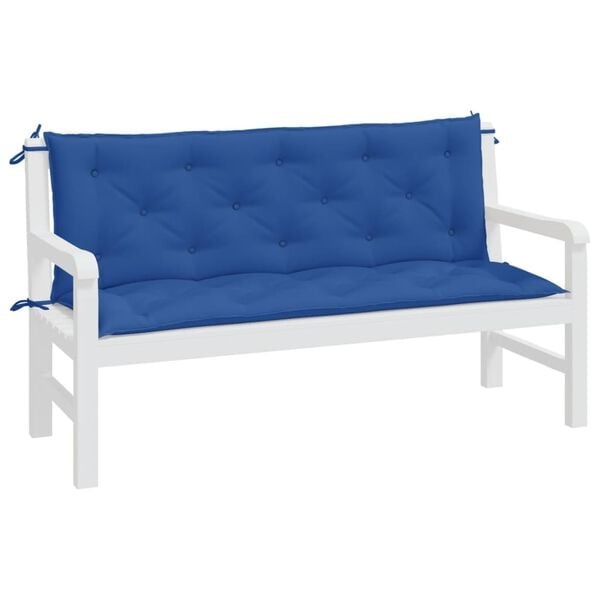 VidaXL Tuinbankkussens Blauw 2 stuks 150x50 cm - 33% Korting