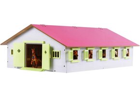 Roze Houten Paardenstal 1:32 - 63% Korting!