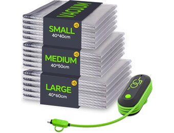 Vacuümzakken Set 15 Stuks met USB Pomp - Ruimtebesparing & Reizen