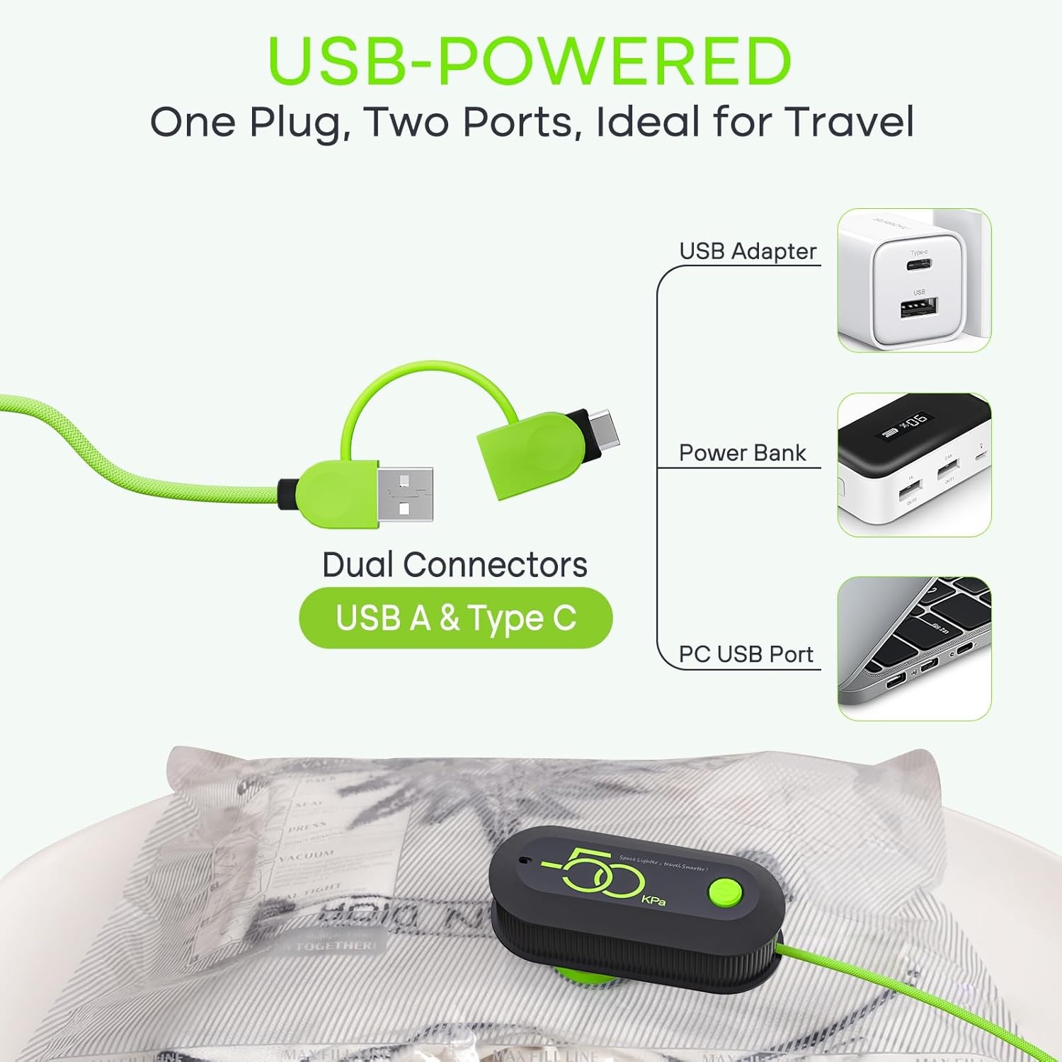 Vacuümzakken Set 15 Stuks met USB Pomp - Ruimtebesparing & Reizen