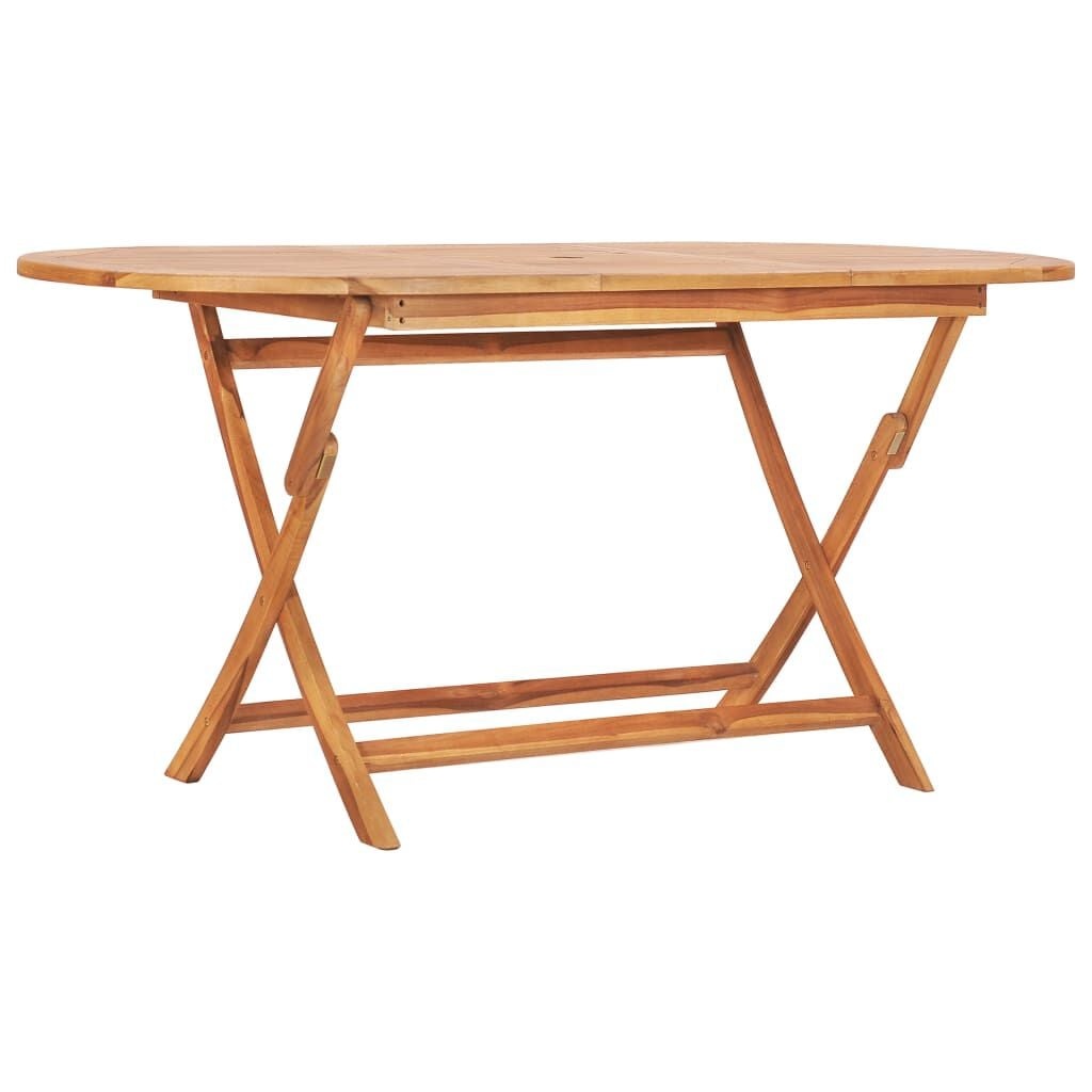 Opvouwbare teakhouten tuintafel 160x80 cm - 35% korting