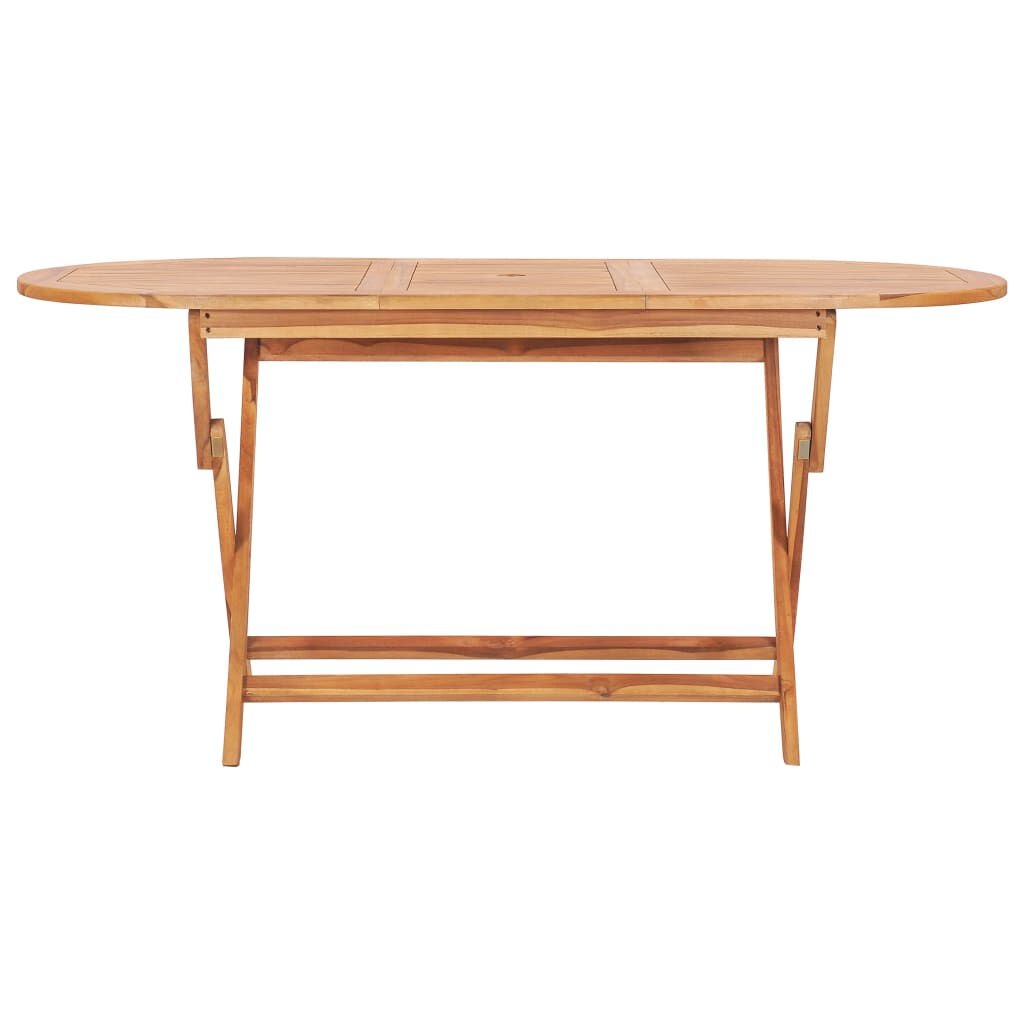 Opvouwbare teakhouten tuintafel 160x80 cm - 35% korting