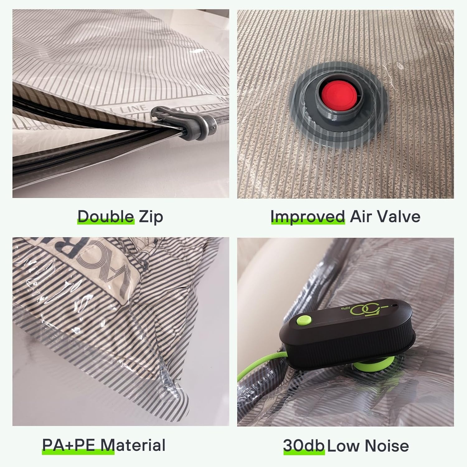 Vacuümzakken Set 15 Stuks met USB Pomp - Ruimtebesparing & Reizen