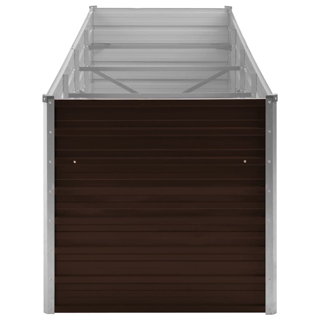 Verhoogde Plantenbak 320x80x77cm Staal Bruin - 59% Korting