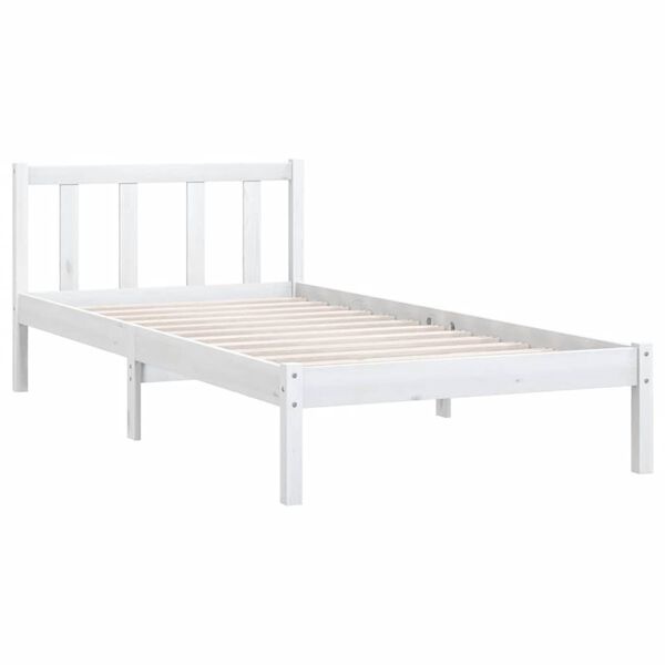 Wit Grenenhouten Bedframe (90x200cm) - 34% Korting
