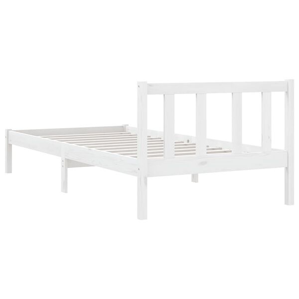 Wit Grenenhouten Bedframe (90x200cm) - 34% Korting