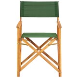 2x Houten Regisseursstoelen, Massief Acaciahout, Groen - 59% Korting