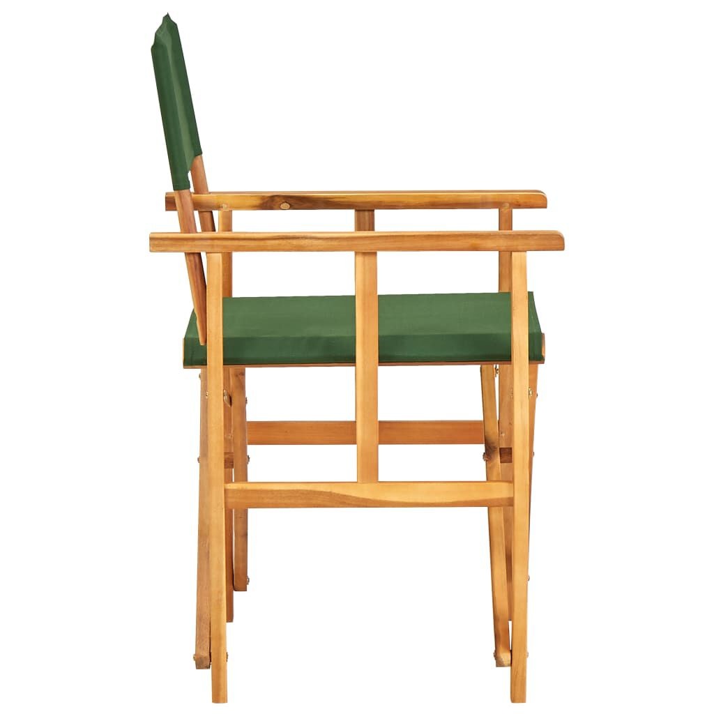 2x Houten Regisseursstoelen, Massief Acaciahout, Groen - 59% Korting