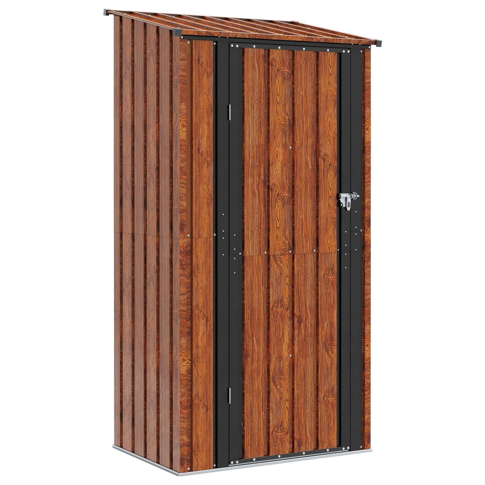 vidaXL Tuinhuis Metaal Bruin 103x74x200 cm - 35% Korting