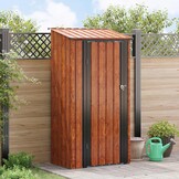 vidaXL Tuinhuis Metaal Bruin 103x74x200 cm - 35% Korting