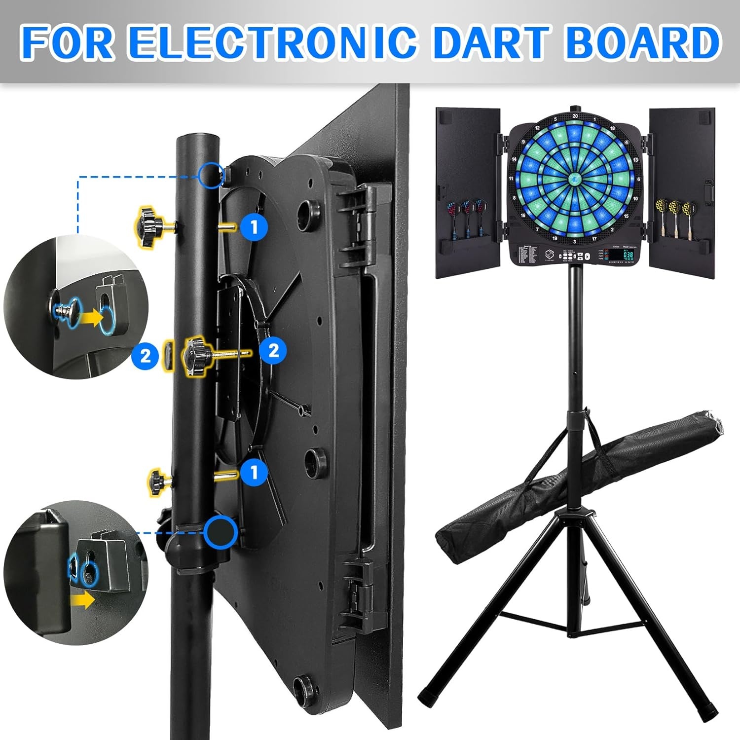 Verstelbare Dartbord Standaard 106-200cm - 34% Korting!