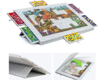 Puzzelbord 1500 stukjes | Kantelbaar met Standaard & Beschermhoes | 34% Korting