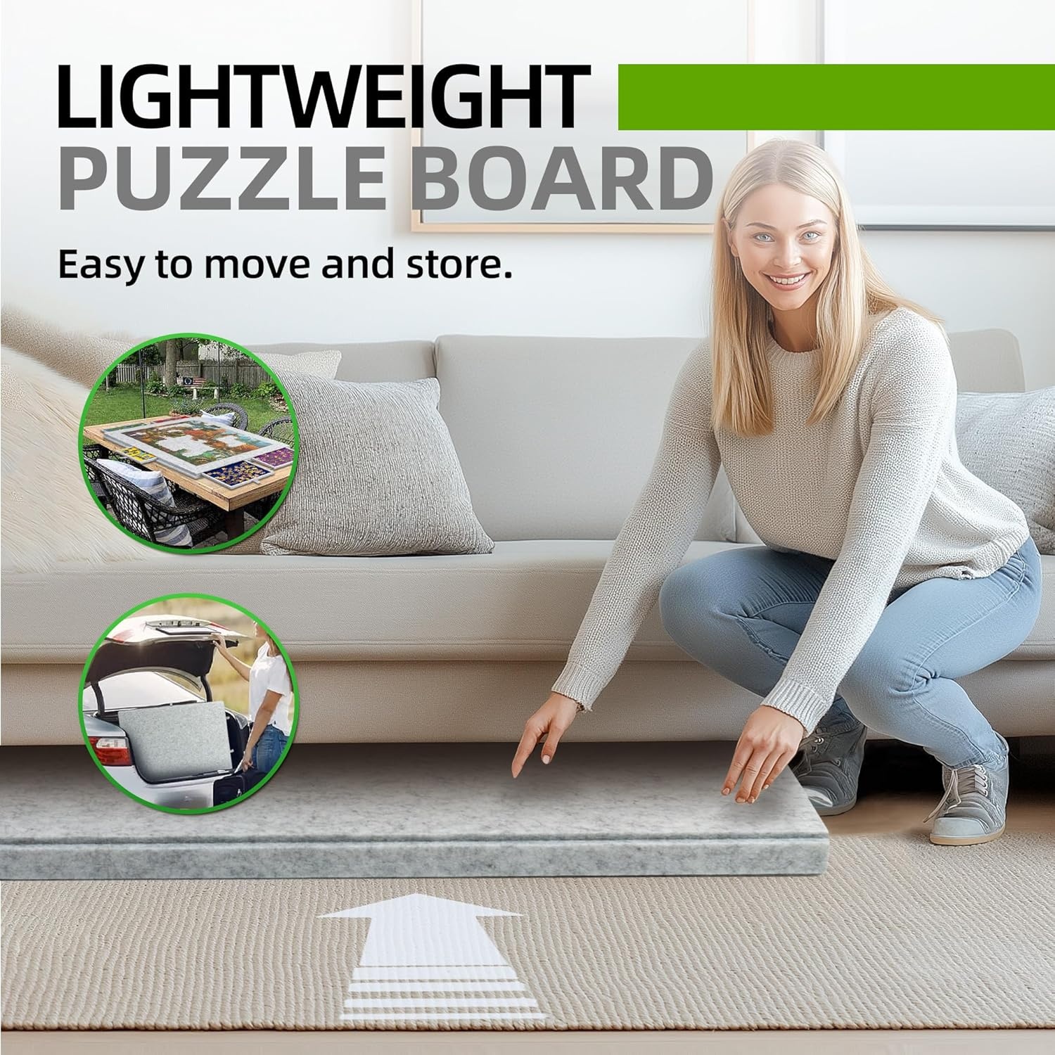 Puzzelbord 1500 stukjes | Kantelbaar met Standaard & Beschermhoes | 34% Korting