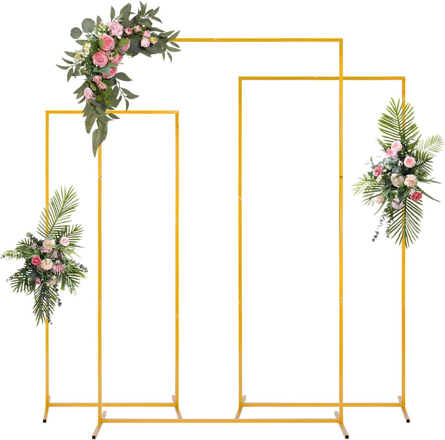 Gouden Metalen Huwelijksboog Set: Stalen Achtergrondframes 2.2m, 2m, 1.8m | 34% Korting