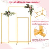 Gouden Metalen Huwelijksboog Set: Stalen Achtergrondframes 2.2m, 2m, 1.8m | 34% Korting