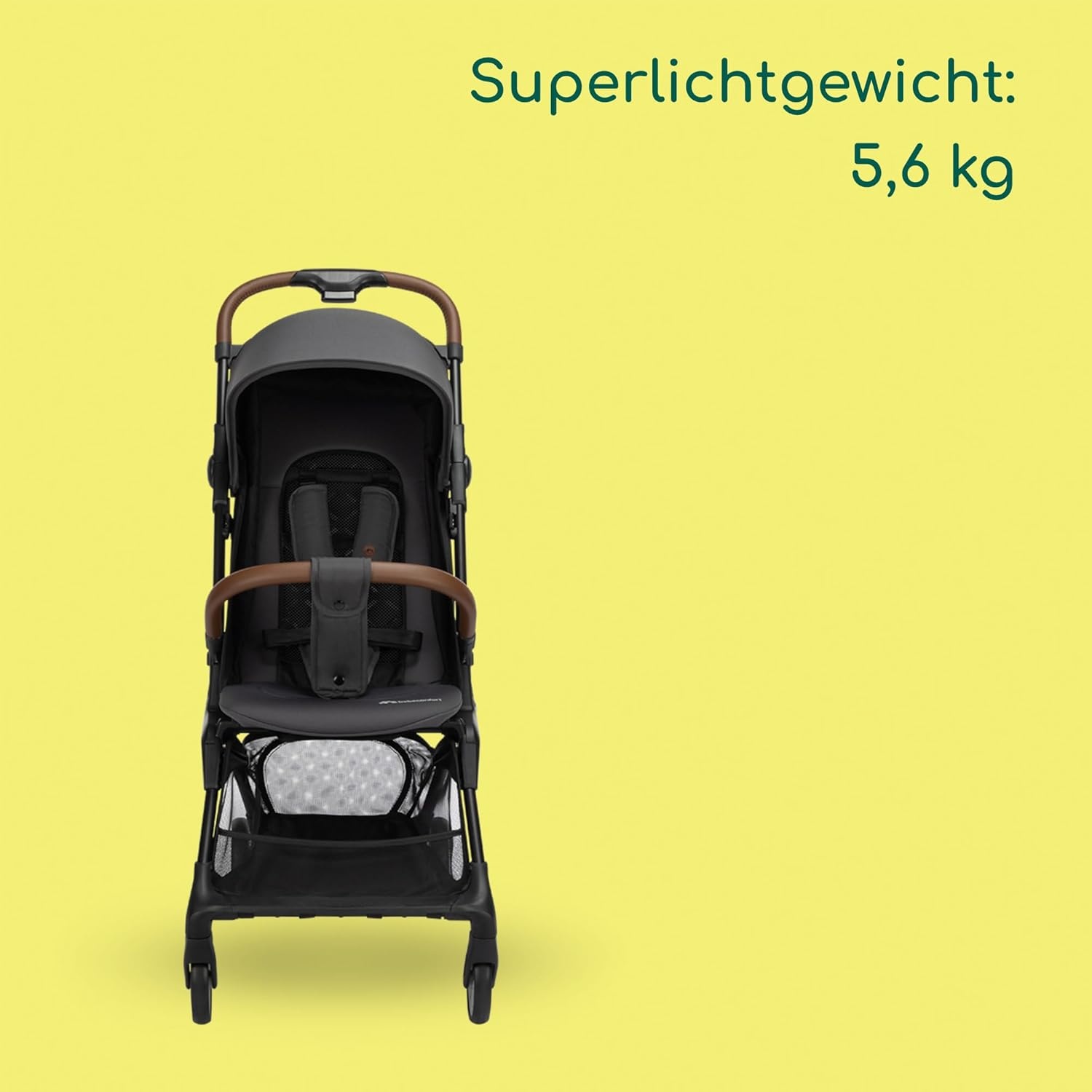 Compacte Reisbuggy Zephir 0-4 jaar | Handbagage formaat | 5.6 kg | Mineraal Grafiet | 35% Korting