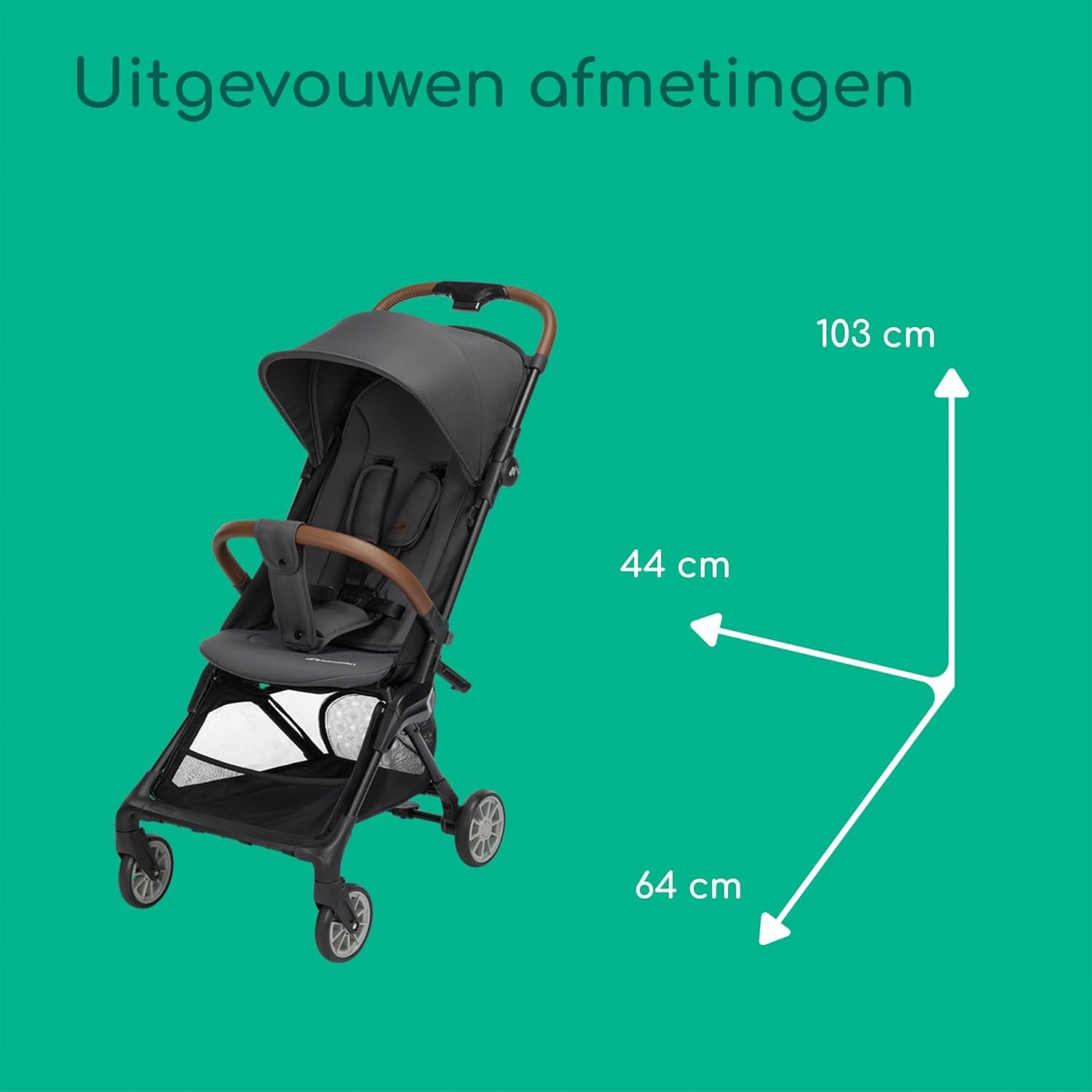 Compacte Reisbuggy Zephir 0-4 jaar | Handbagage formaat | 5.6 kg | Mineraal Grafiet | 35% Korting