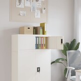 VidaXL Archiefkast Staal Wit 90x40x40 cm - 35% Korting