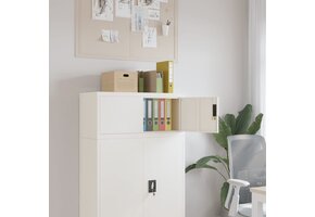 VidaXL Archiefkast Staal Wit 90x40x40 cm - 35% Korting