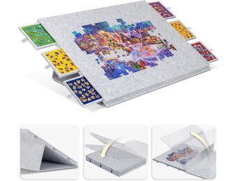 Opvouwbaar Puzzelbord voor 2000 Stukjes met 6 Lades & Standaard (54% Korting)