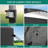 Pop-Up Paviljoen 2.5x2.5m Zwart | 34% Korting | Waterdicht & UV-bestendig