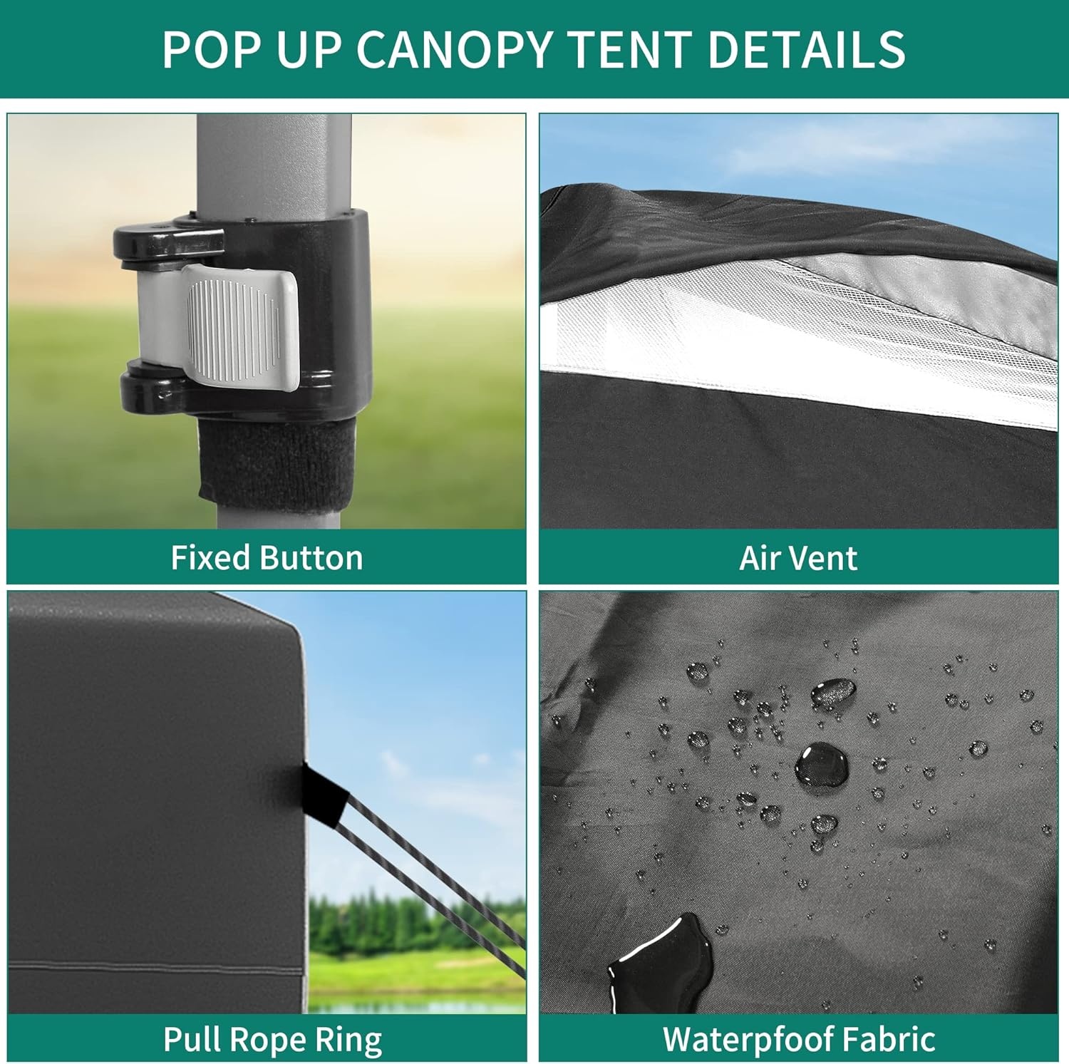 Pop-Up Paviljoen 2.5x2.5m Zwart | 34% Korting | Waterdicht & UV-bestendig