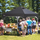 Pop-Up Paviljoen 2.5x2.5m Zwart | 34% Korting | Waterdicht & UV-bestendig