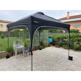 Pop-Up Paviljoen 2.5x2.5m Zwart | 34% Korting | Waterdicht & UV-bestendig