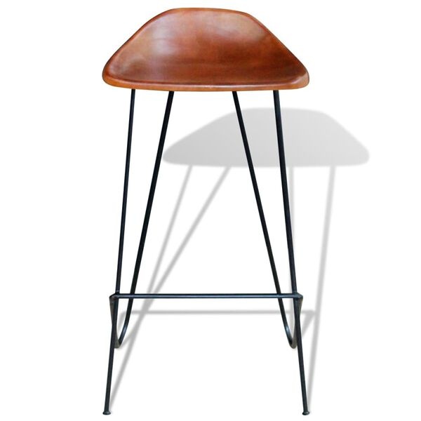 Leren Barstoelen Zwart/Bruin - 55% Korting