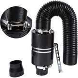DEWIN Luchtfilterinductie Set,Universele Auto 3 "Koolstofvezelfilter Auto Koude Luchtfilter Pijp Slang Kit Set voor de Meeste Auto's