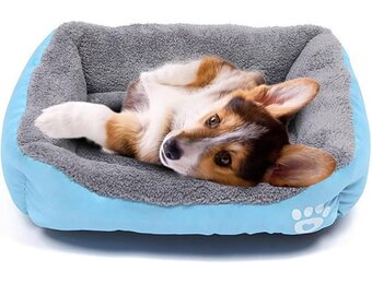 powerking Hondenbed, waterdichte mat voor huisdieren en slaapkussen voor kat en kleine puppy, zacht en wasbaar (blauw)