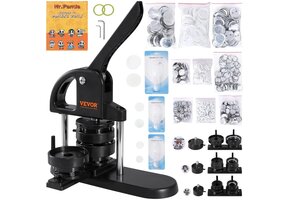 Badge Machine 3-in-1 (25/32/58mm) Zwart/Oranje | incl. 300 onderdelen | -34%