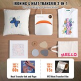 VEVOR Heat Press 200 x 168 x 77 mm Portable Multifunction Sublimation Heat Transfer Teflon Coated Shirt Printing Machine for Bags/T-Shirts/Cushions Vinyl Projects