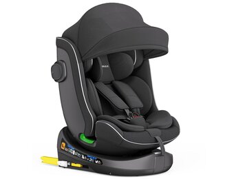 Xomax C013 Meegroei-Autostoel 360° Draaibaar met Isofix - Zwart (0-36 kg)