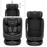 Xomax C013 Meegroei-Autostoel 360° Draaibaar met Isofix - Zwart (0-36 kg)