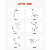 VEVOR Inklapbare Balkontafel 30,5 x 122 cm - Zwart - Ruimtebesparende Hangtafel voor Buiten