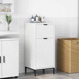 vidaXL Badkamer Kast met lade Wit 39.5 x 36 x 88 cm Bewerkt hout