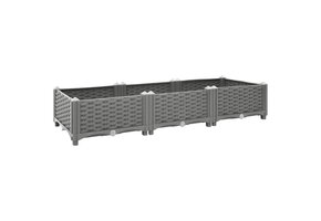 Verhoogde Plantenbak Lichtgrijs 120x40x23 cm - 40% Korting
