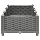Verhoogde Plantenbak 120x40x23cm Lichtgrijs Polypropeen - 46% Korting