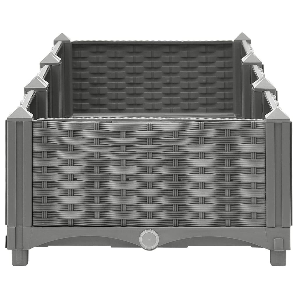 Verhoogde Plantenbak 120x40x23cm Lichtgrijs Polypropeen - 46% Korting