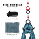 VEVOR Aerial Yoga Hangmat - 5 x 2,8 meter - Groen - Yoga Swing Kit