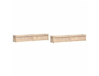 vidaXL Plantenbakken 2 st cm massief grenenhout