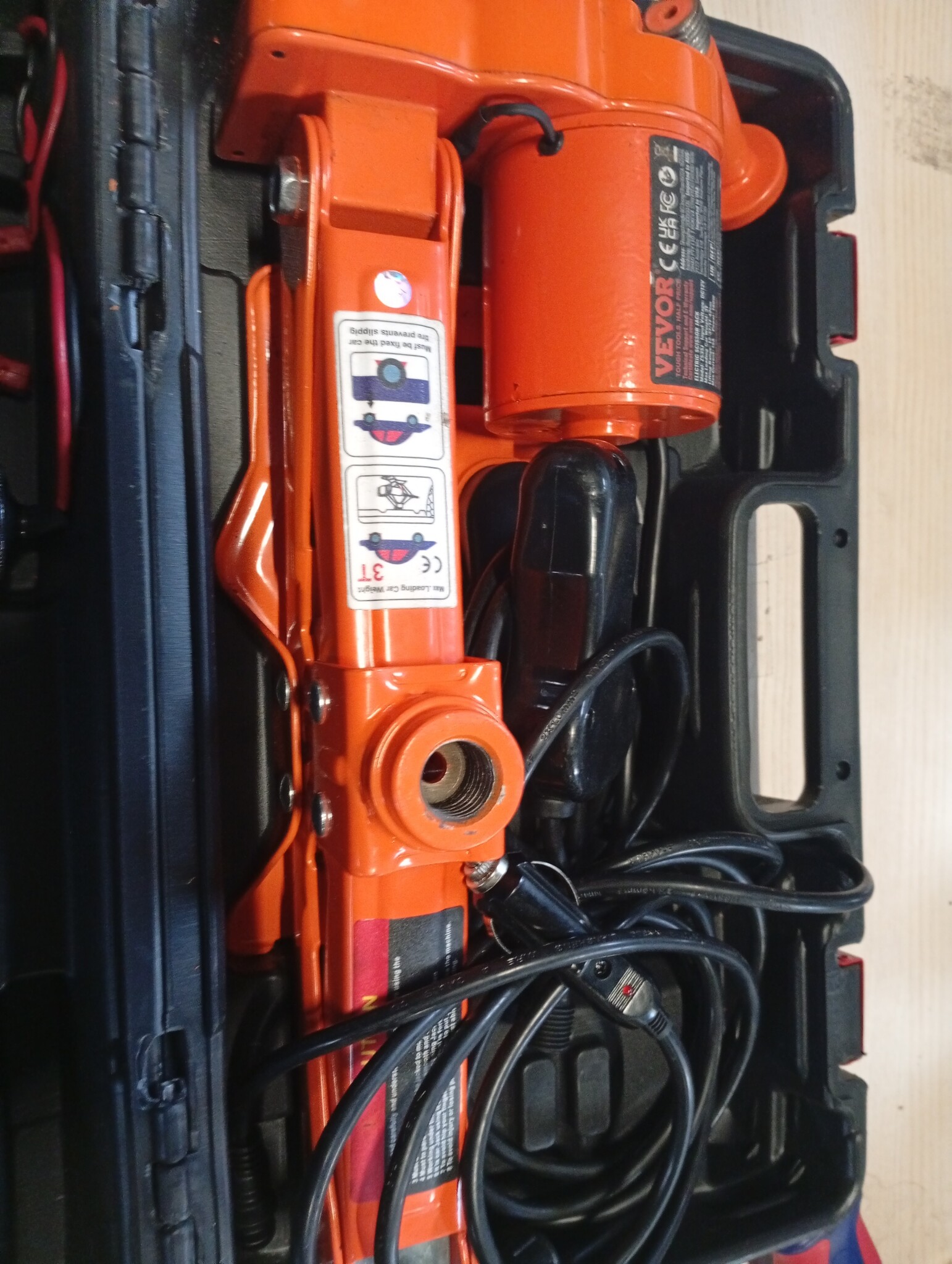 VEVOR Elektrische Scharenkrik 3 Ton - 12V Auto Krik met Afstandsbediening - Oranje