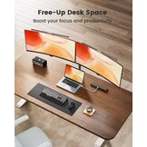 ErGear Dubbele Monitorarm voor 13" t/m 32" Schermen - Zwart